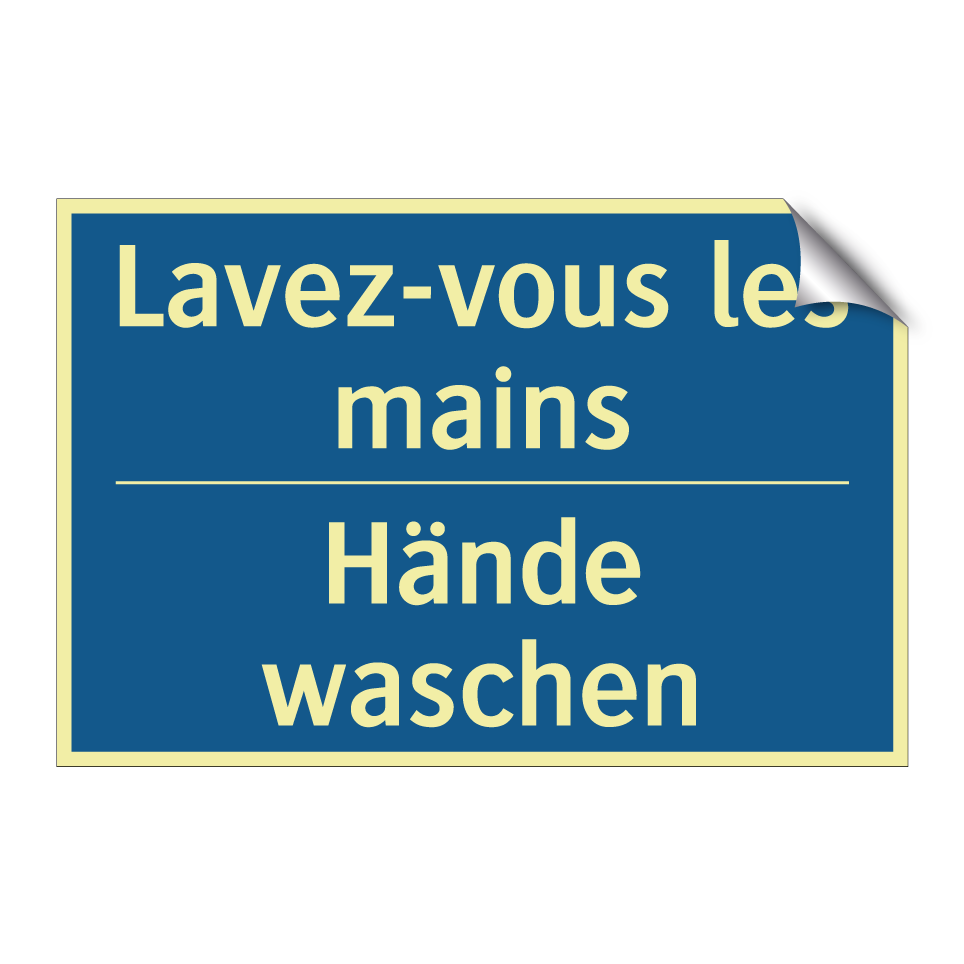 Hände waschen - Lavez-vous les mains
