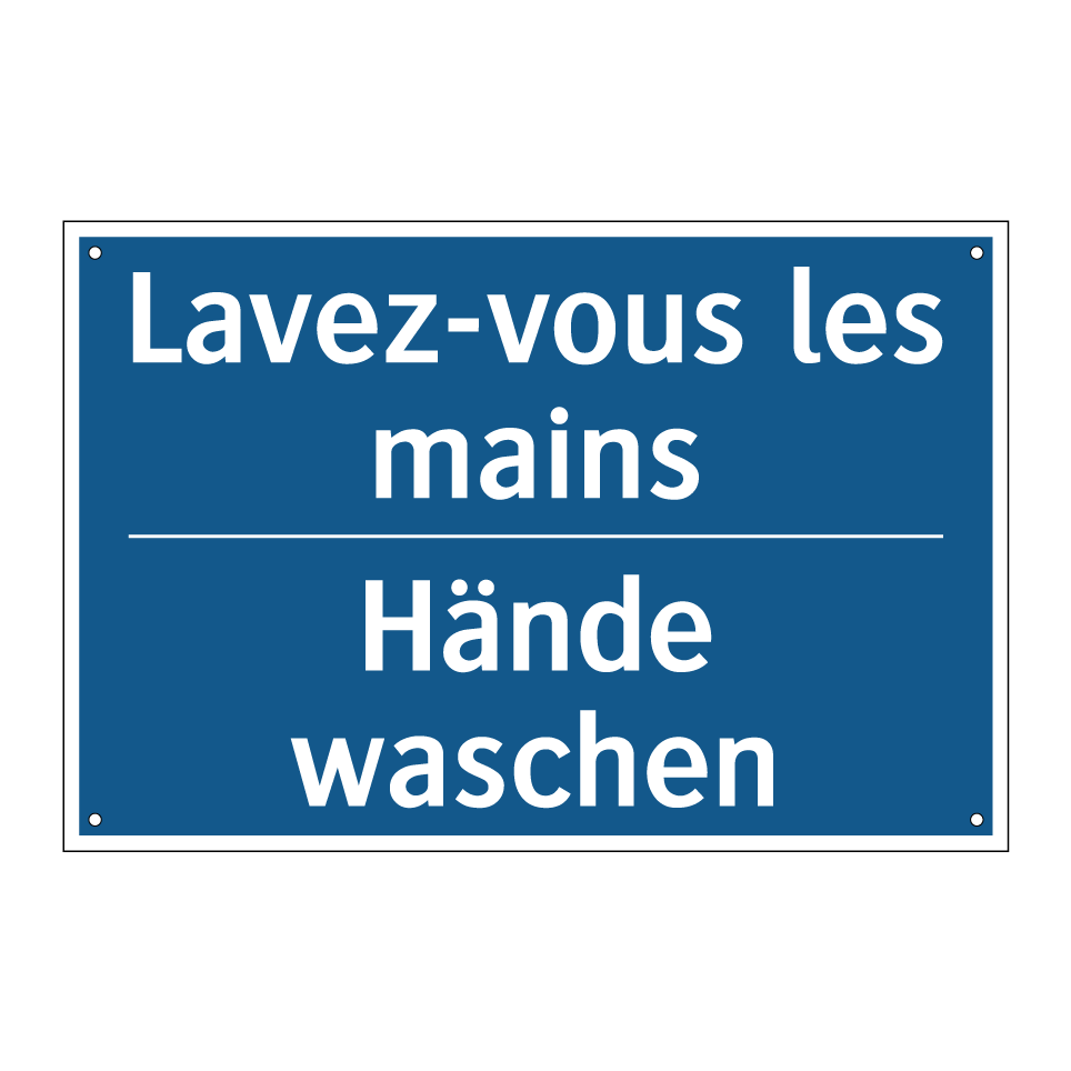 Hände waschen - Lavez-vous les mains