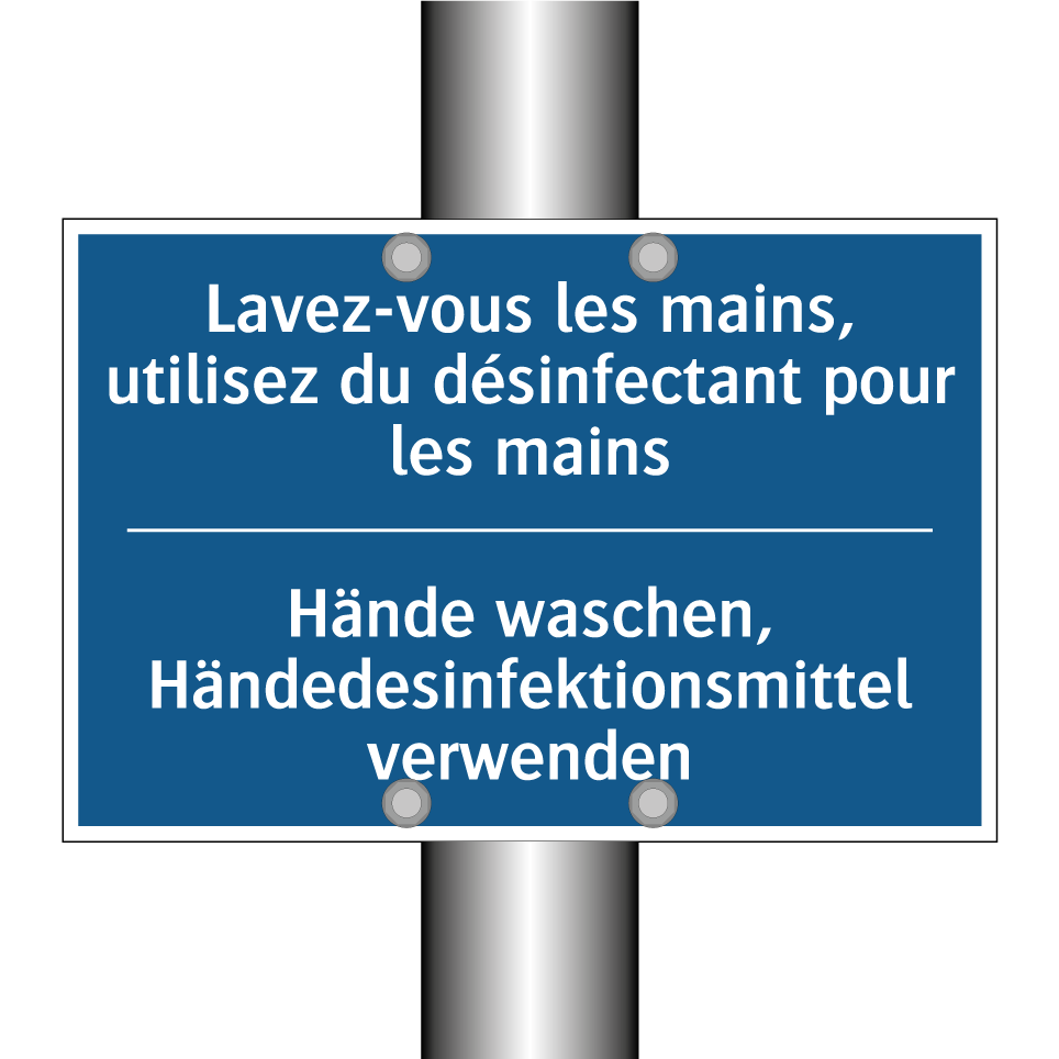 Hände waschen, Händedesinfektionsmittel  /.../ - Lavez-vous les mains, utilisez  /.../