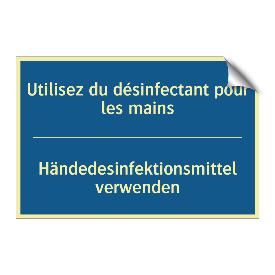 Händedesinfektionsmittel verwenden /.../ - Utilisez du désinfectant pour  /.../