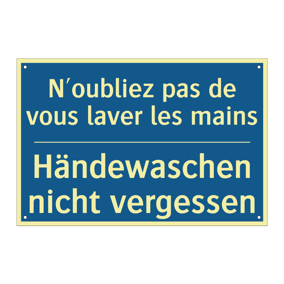 Händewaschen nicht vergessen - N'oubliez pas de vous laver les  /.../