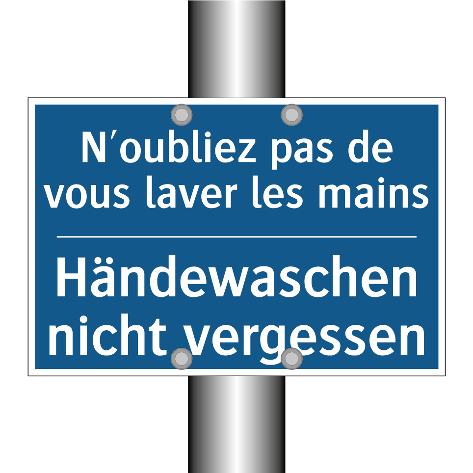 Händewaschen nicht vergessen - N'oubliez pas de vous laver les  /.../