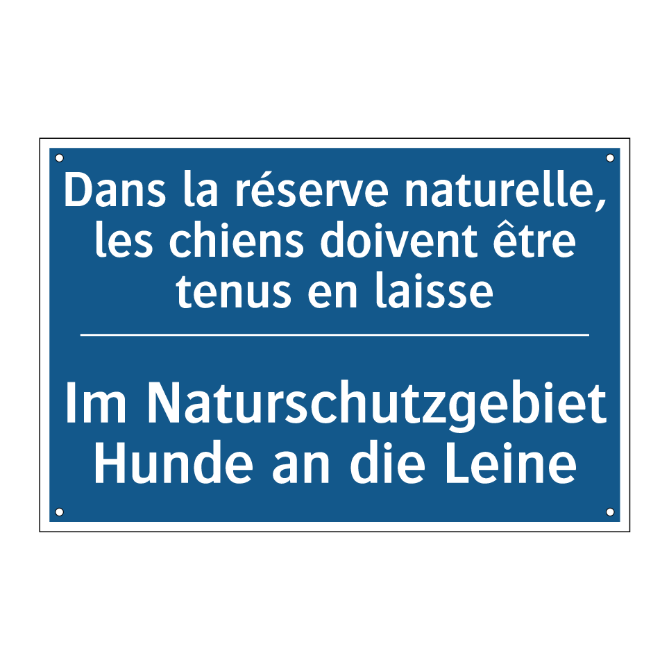 Im Naturschutzgebiet Hunde an  /.../ - Dans la réserve naturelle, les  /.../