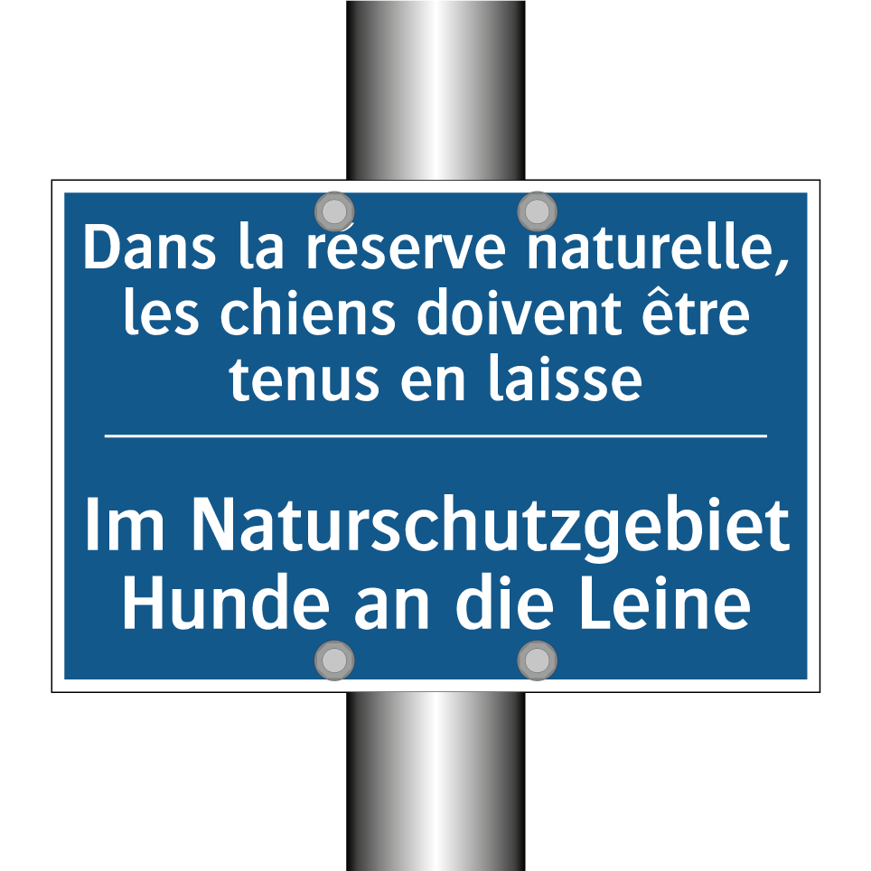Im Naturschutzgebiet Hunde an  /.../ - Dans la réserve naturelle, les  /.../