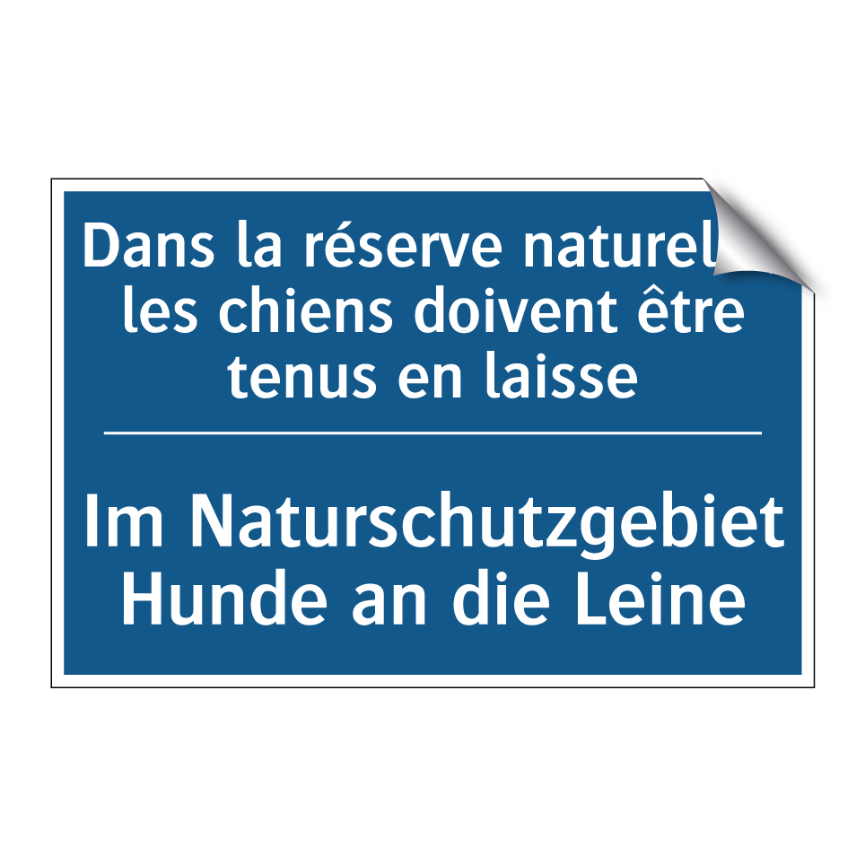 Im Naturschutzgebiet Hunde an  /.../ - Dans la réserve naturelle, les  /.../