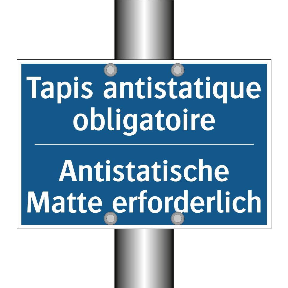 Antistatische Matte erforderlich /.../ - Tapis antistatique obligatoire