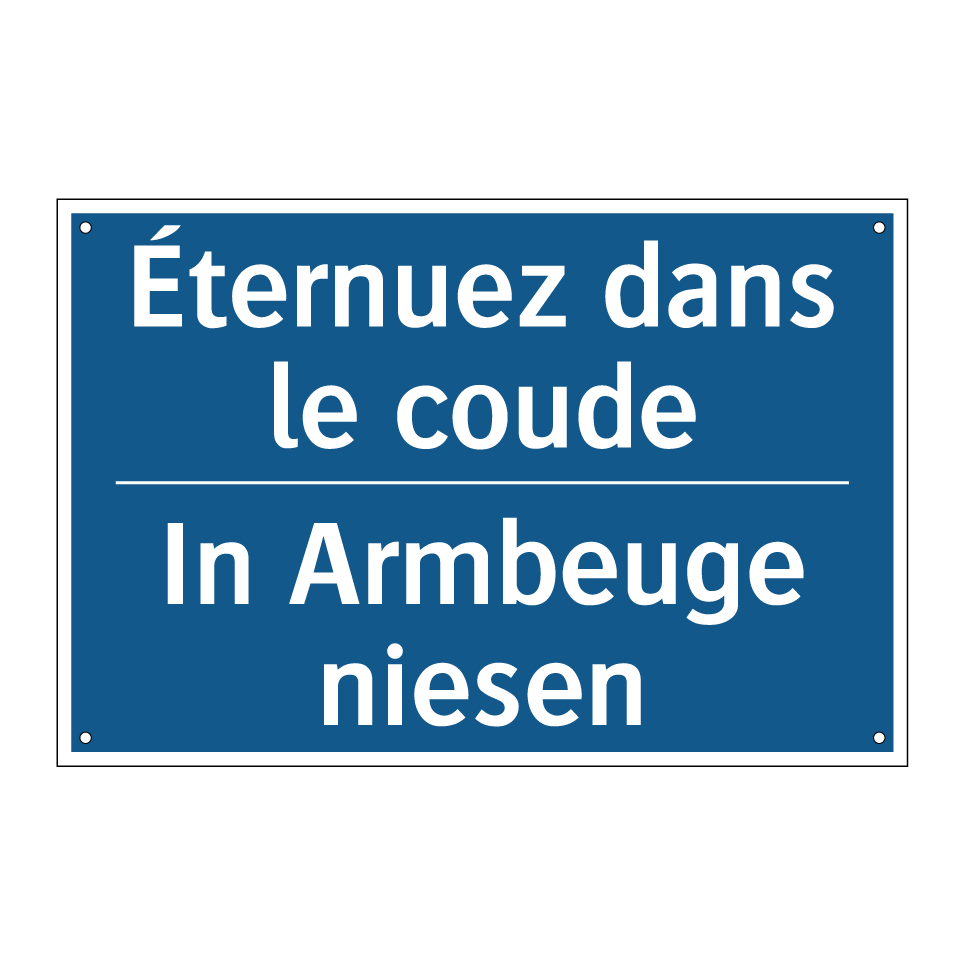 In Armbeuge niesen - Éternuez dans le coude