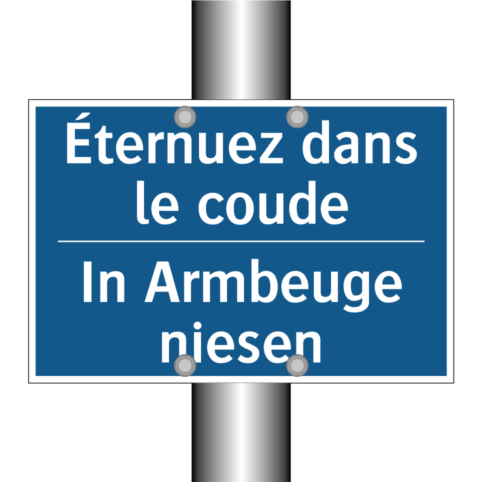 In Armbeuge niesen - Éternuez dans le coude