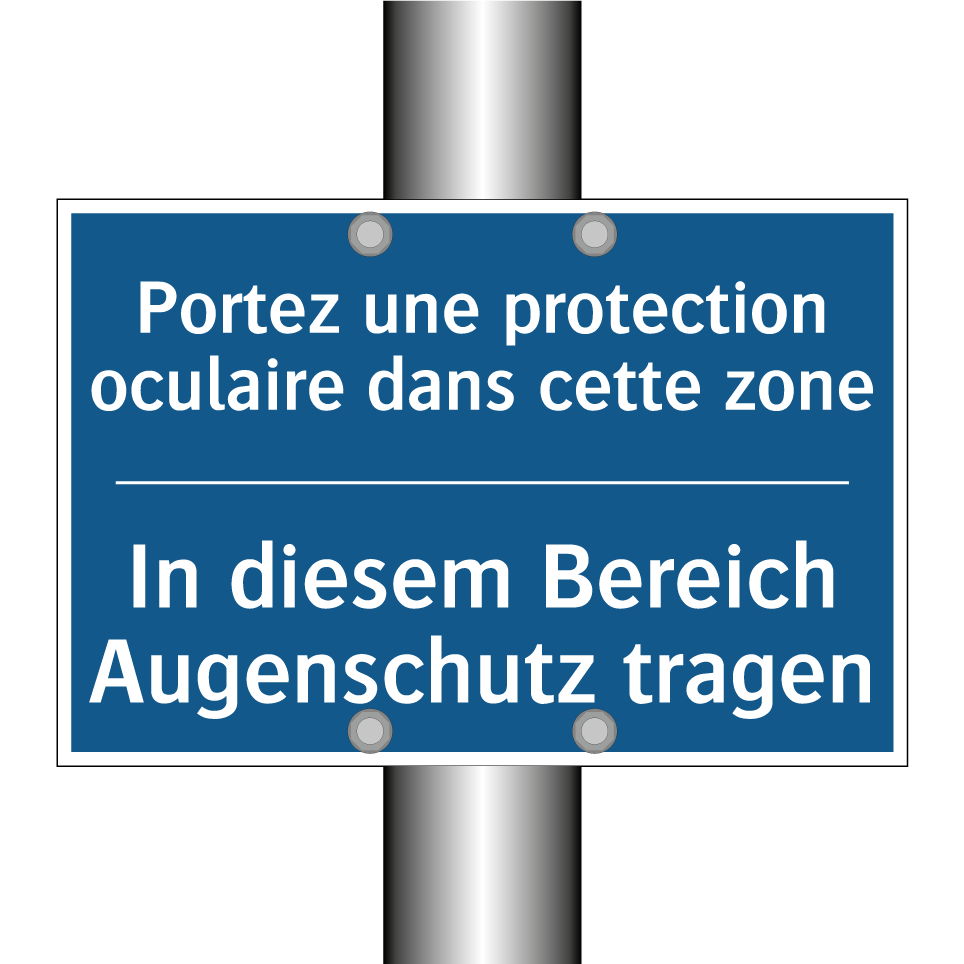 In diesem Bereich Augenschutz  /.../ - Portez une protection oculaire  /.../