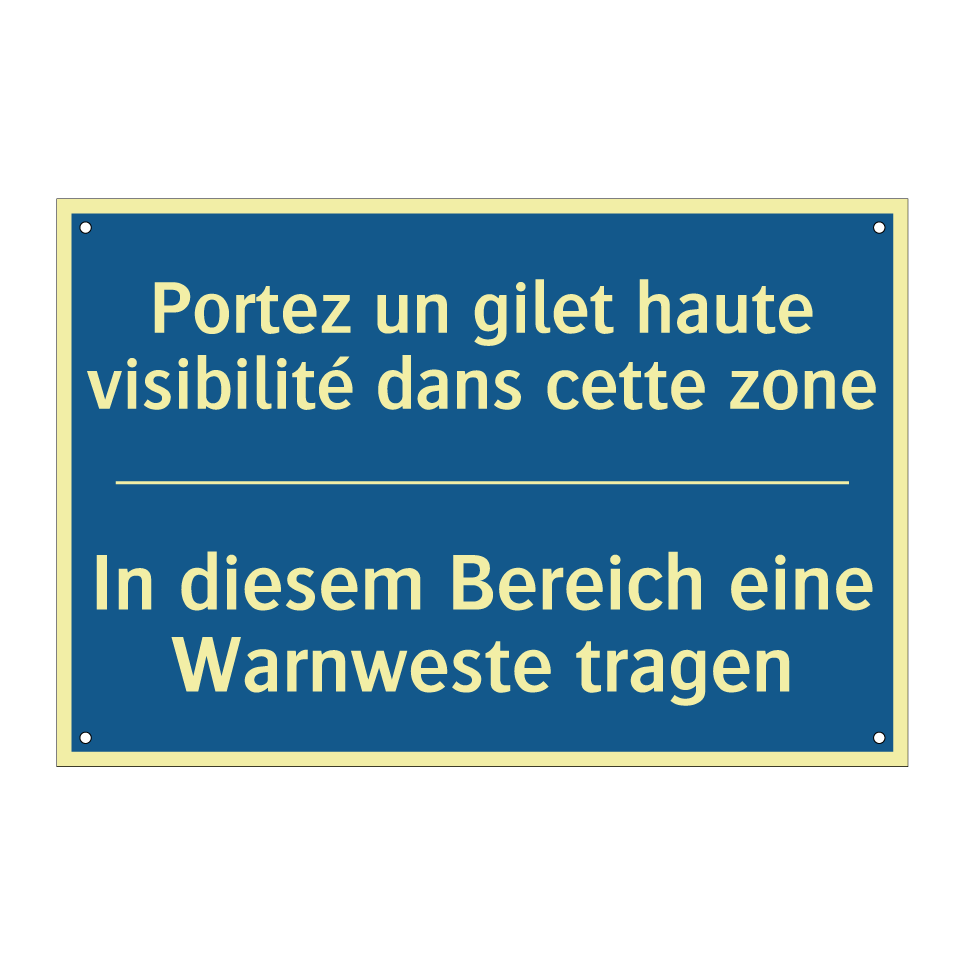 In diesem Bereich eine Warnweste  /.../ - Portez un gilet haute visibilité  /.../