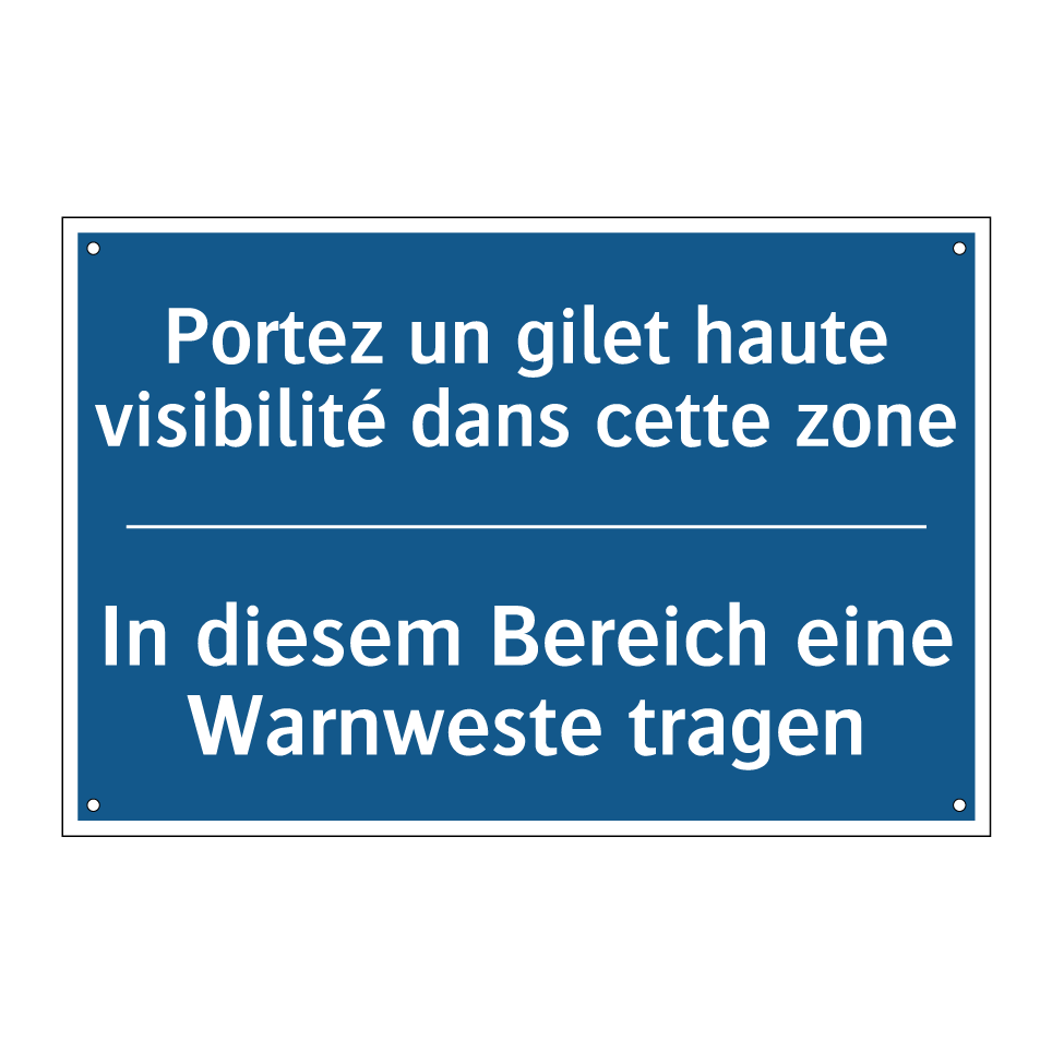In diesem Bereich eine Warnweste  /.../ - Portez un gilet haute visibilité  /.../