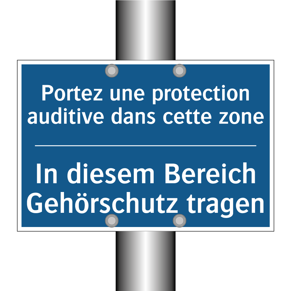 In diesem Bereich Gehörschutz  /.../ - Portez une protection auditive  /.../