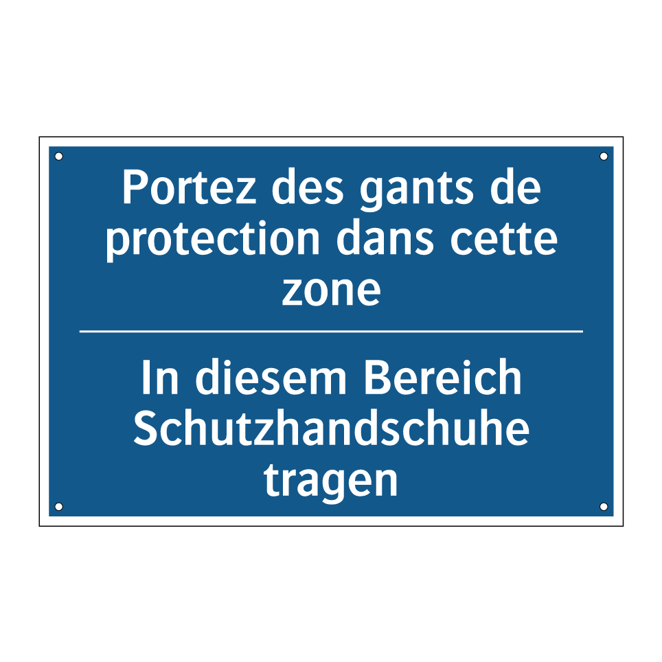 In diesem Bereich Schutzhandschuhe  /.../ - Portez des gants de protection  /.../