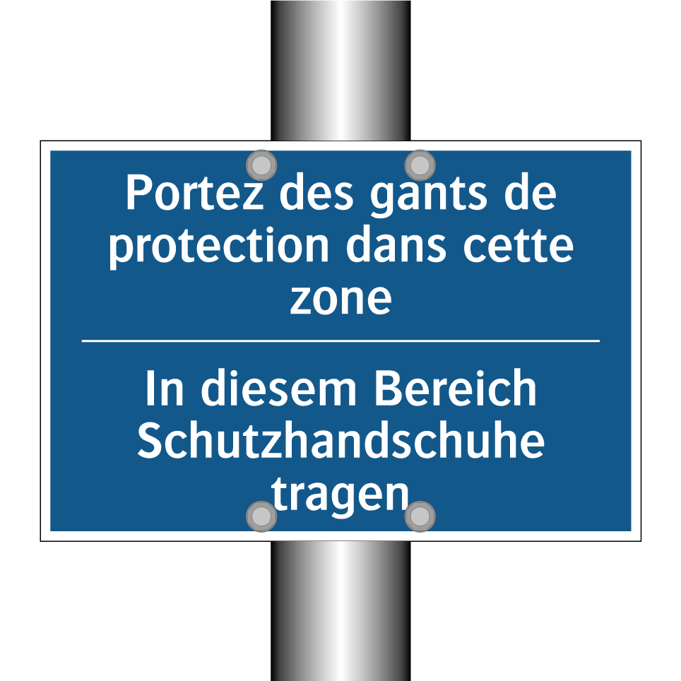 In diesem Bereich Schutzhandschuhe  /.../ - Portez des gants de protection  /.../