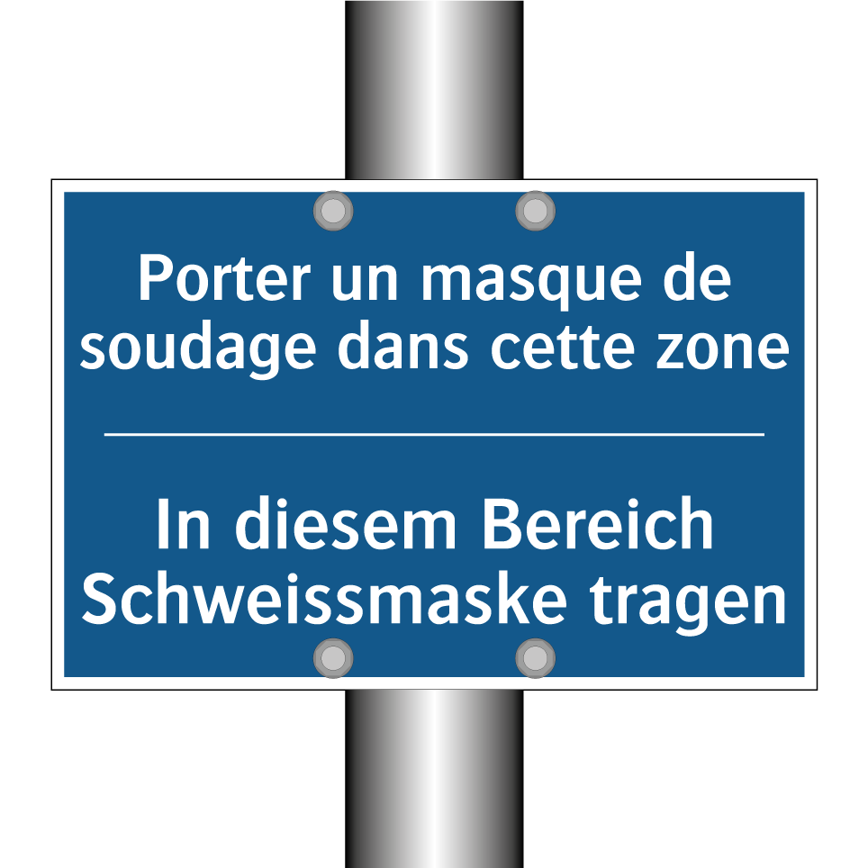 In diesem Bereich Schweissmaske  /.../ - Porter un masque de soudage dans  /.../