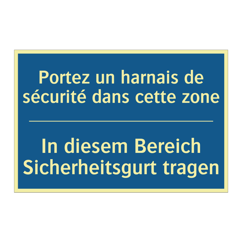 In diesem Bereich Sicherheitsgurt  /.../ - Portez un harnais de sécurité  /.../