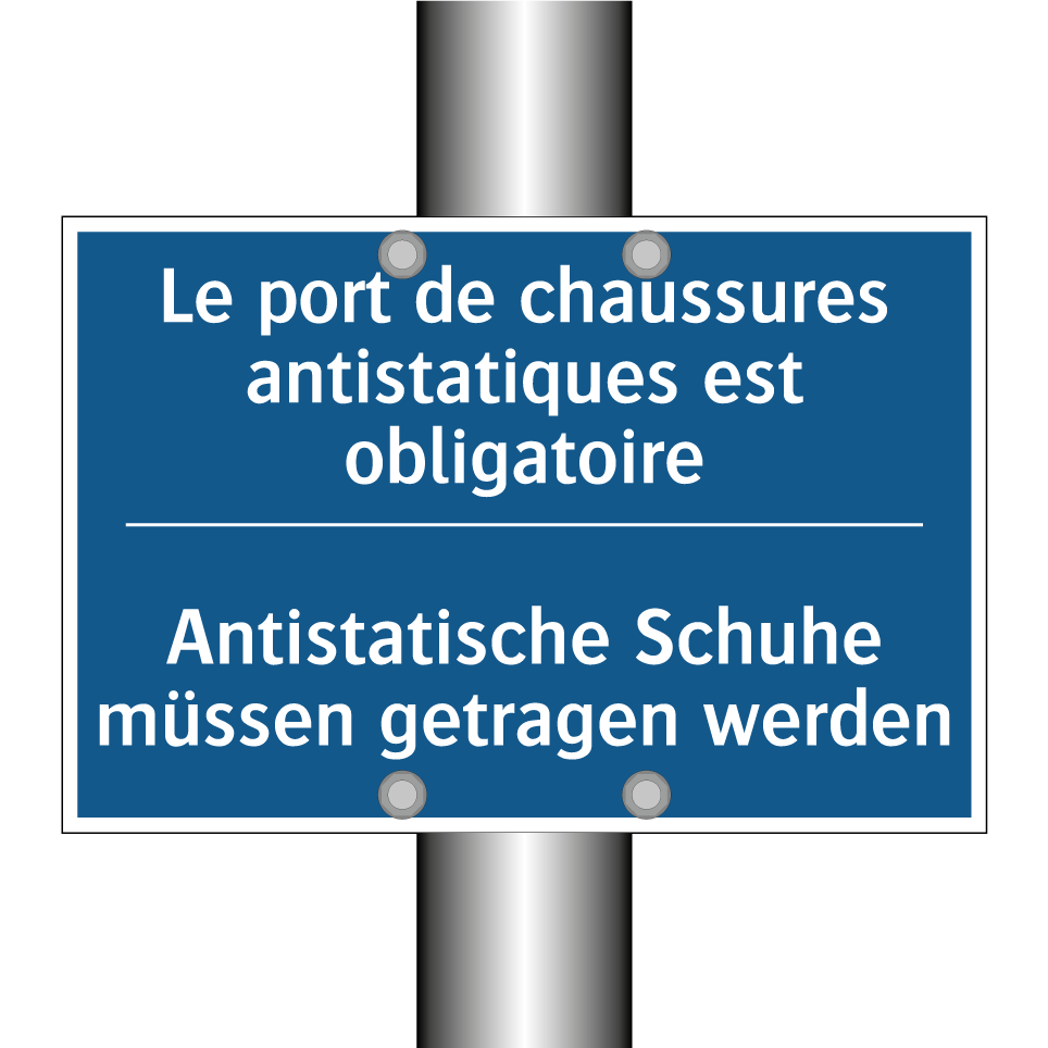 Antistatische Schuhe müssen getragen  /.../ - Le port de chaussures antistatiques  /.../