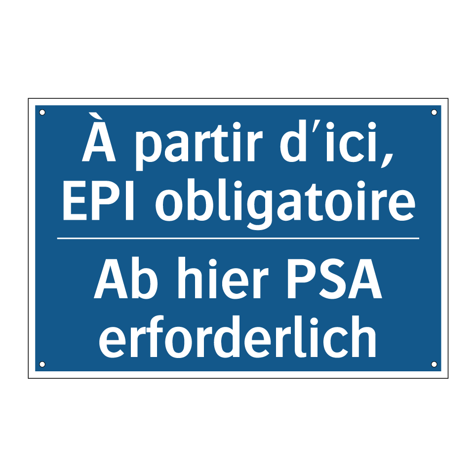 Ab hier PSA erforderlich - À partir d'ici, EPI obligatoire /.../