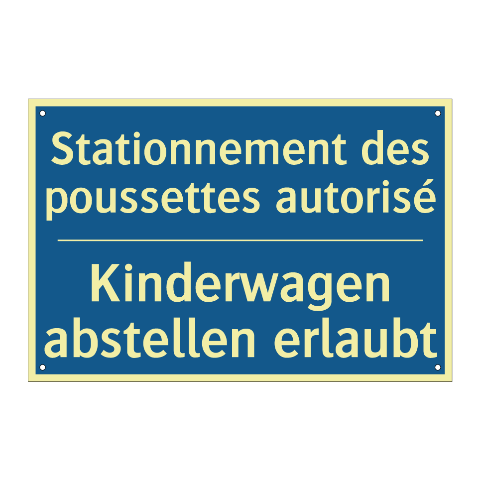 Kinderwagen abstellen erlaubt - Stationnement des poussettes autorisé /.../