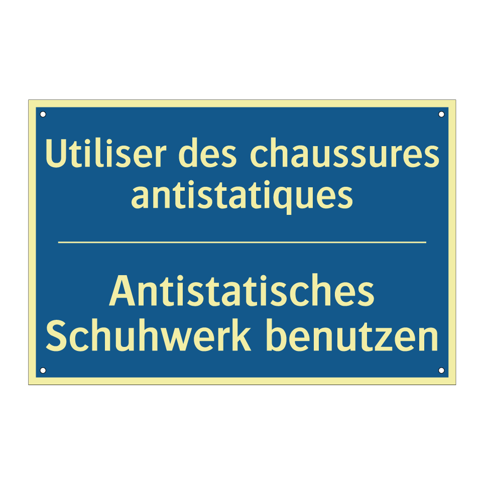 Antistatisches Schuhwerk benutzen /.../ - Utiliser des chaussures antistatiques /.../