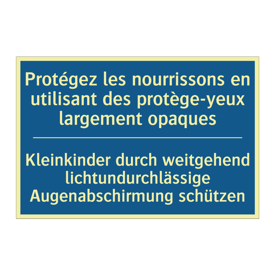 Kleinkinder durch weitgehend lichtundurchlässige  /.../ - Protégez les nourrissons en utilisant  /.../