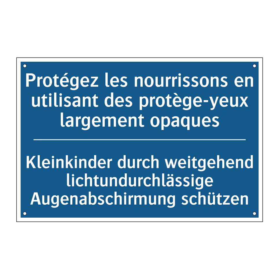Kleinkinder durch weitgehend lichtundurchlässige  /.../ - Protégez les nourrissons en utilisant  /.../