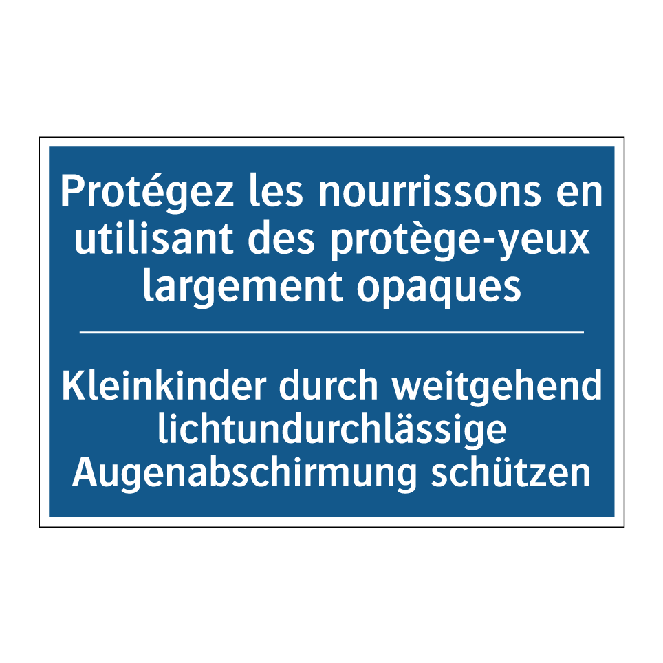Kleinkinder durch weitgehend lichtundurchlässige  /.../ - Protégez les nourrissons en utilisant  /.../