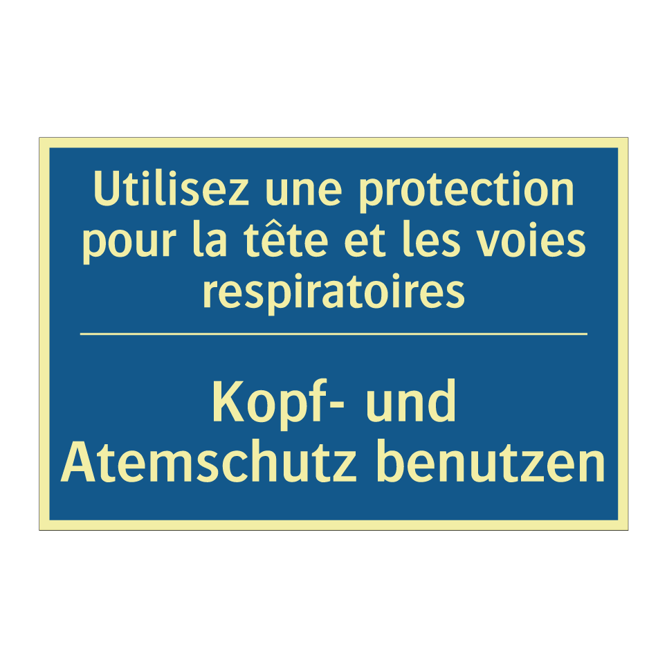 Kopf- und Atemschutz benutzen - Utilisez une protection pour la  /.../