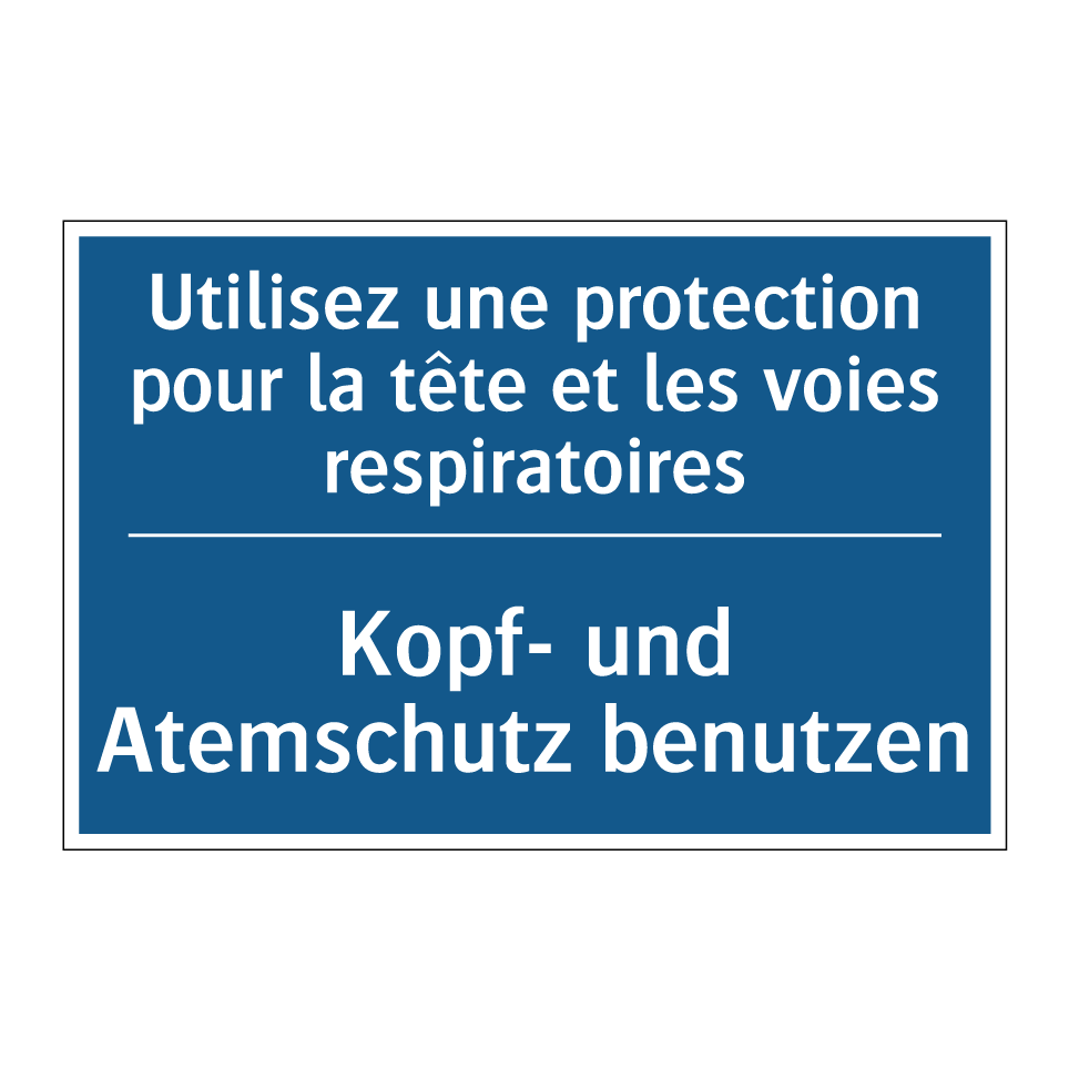Kopf- und Atemschutz benutzen - Utilisez une protection pour la  /.../