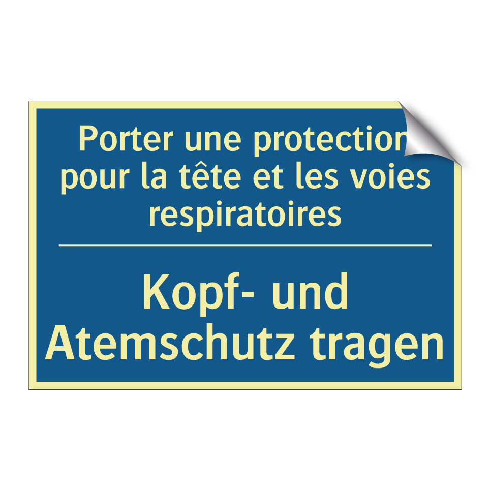 Kopf- und Atemschutz tragen - Porter une protection pour la  /.../