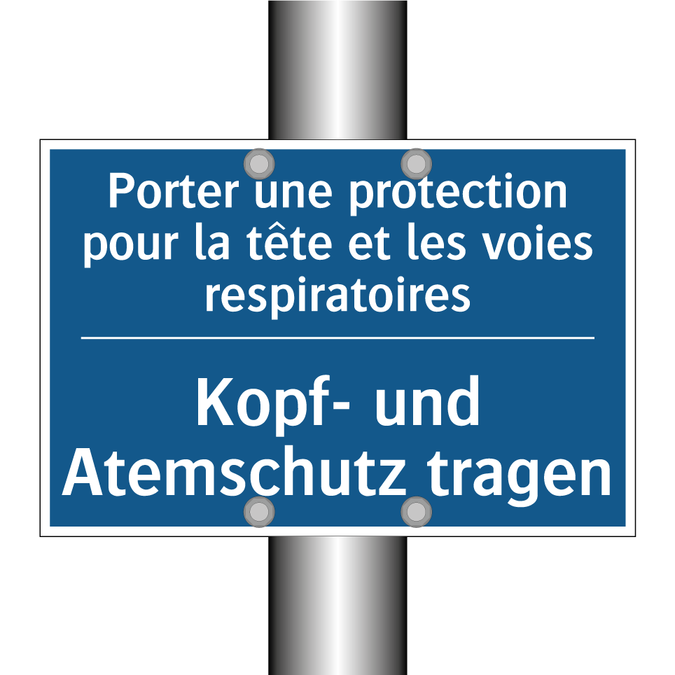 Kopf- und Atemschutz tragen - Porter une protection pour la  /.../