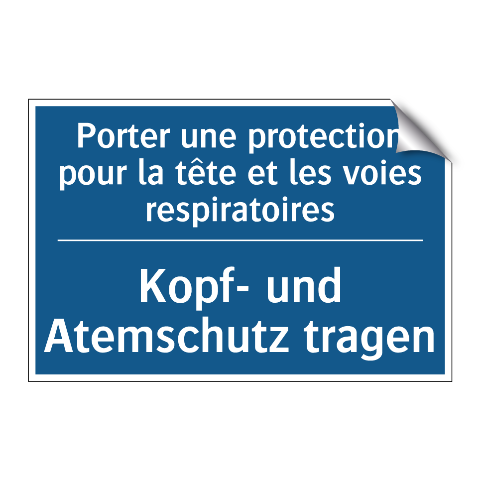 Kopf- und Atemschutz tragen - Porter une protection pour la  /.../