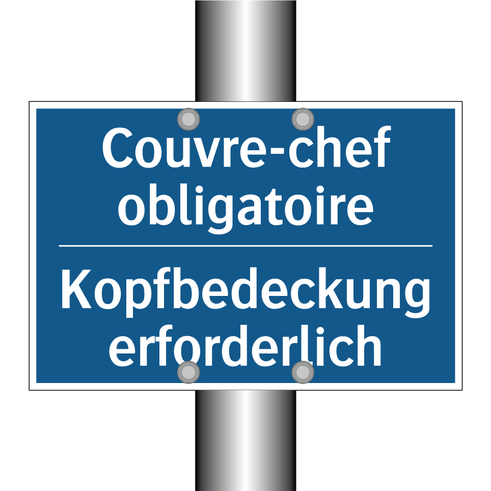 Kopfbedeckung erforderlich - Couvre-chef obligatoire