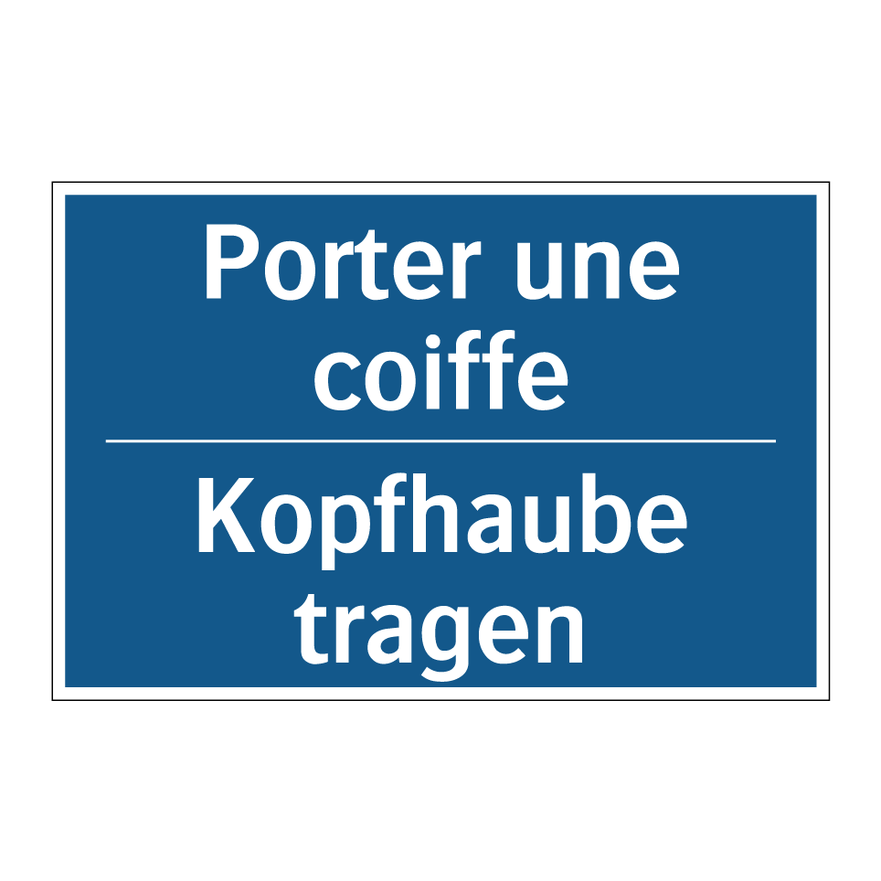 Kopfhaube tragen - Porter une coiffe