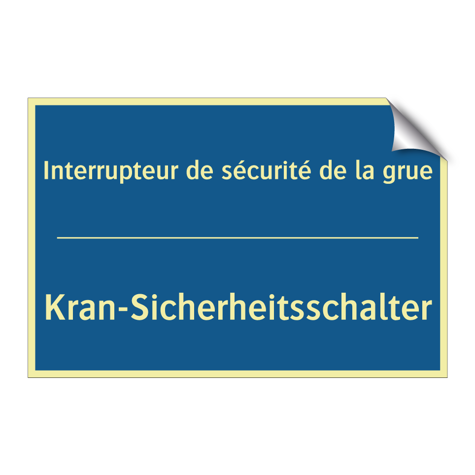 Kran-Sicherheitsschalter - Interrupteur de sécurité de la  /.../