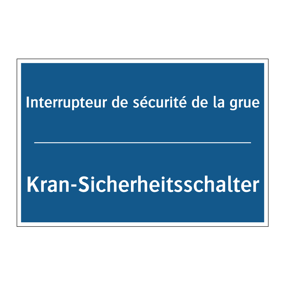 Kran-Sicherheitsschalter - Interrupteur de sécurité de la  /.../
