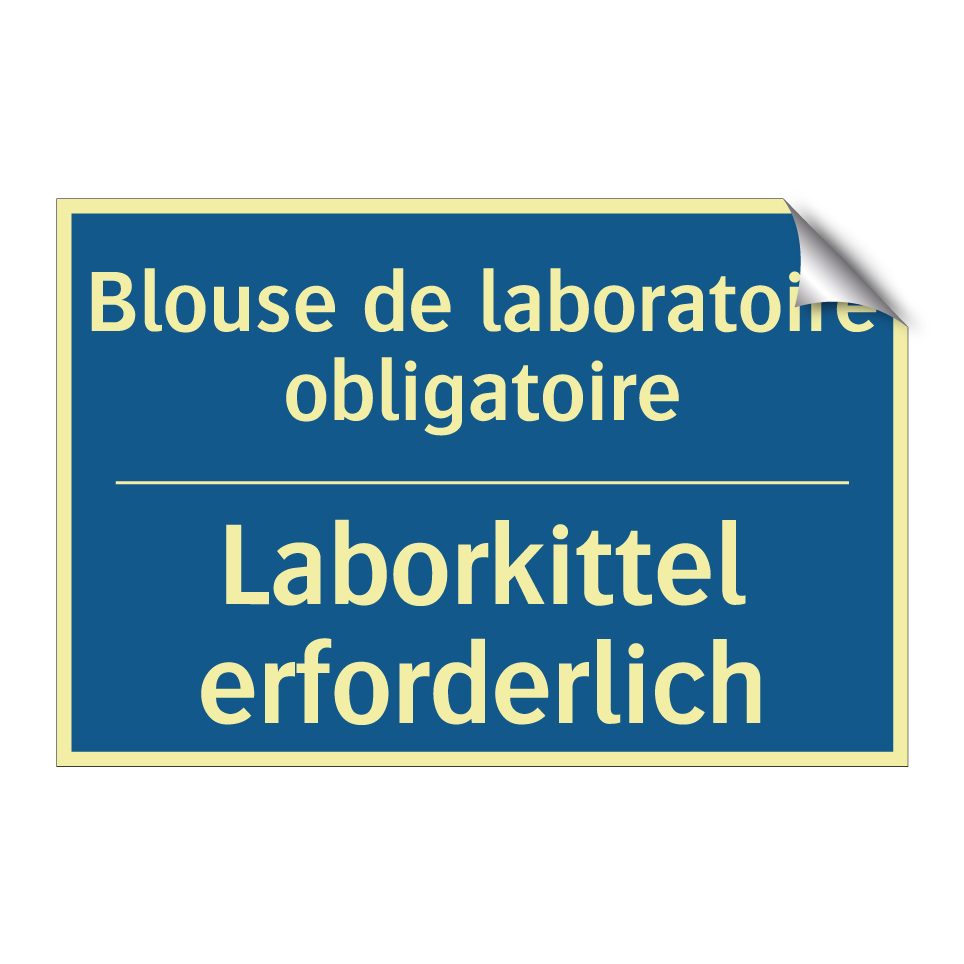 Laborkittel erforderlich - Blouse de laboratoire obligatoire /.../