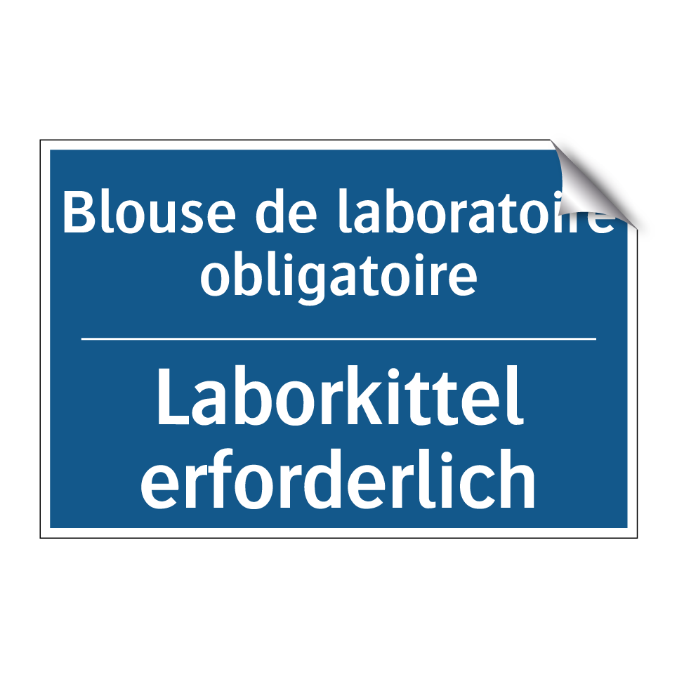 Laborkittel erforderlich - Blouse de laboratoire obligatoire /.../