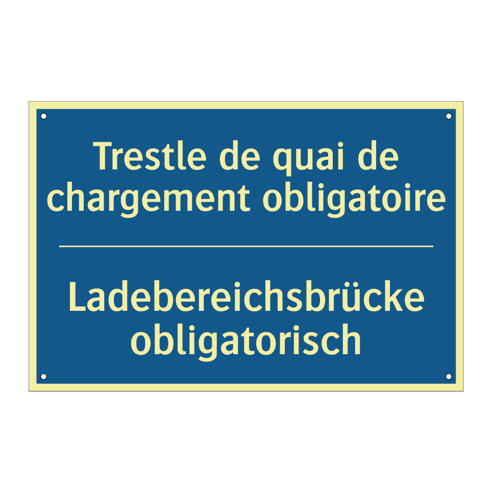 Ladebereichsbrücke obligatorisch /.../ - Trestle de quai de chargement  /.../