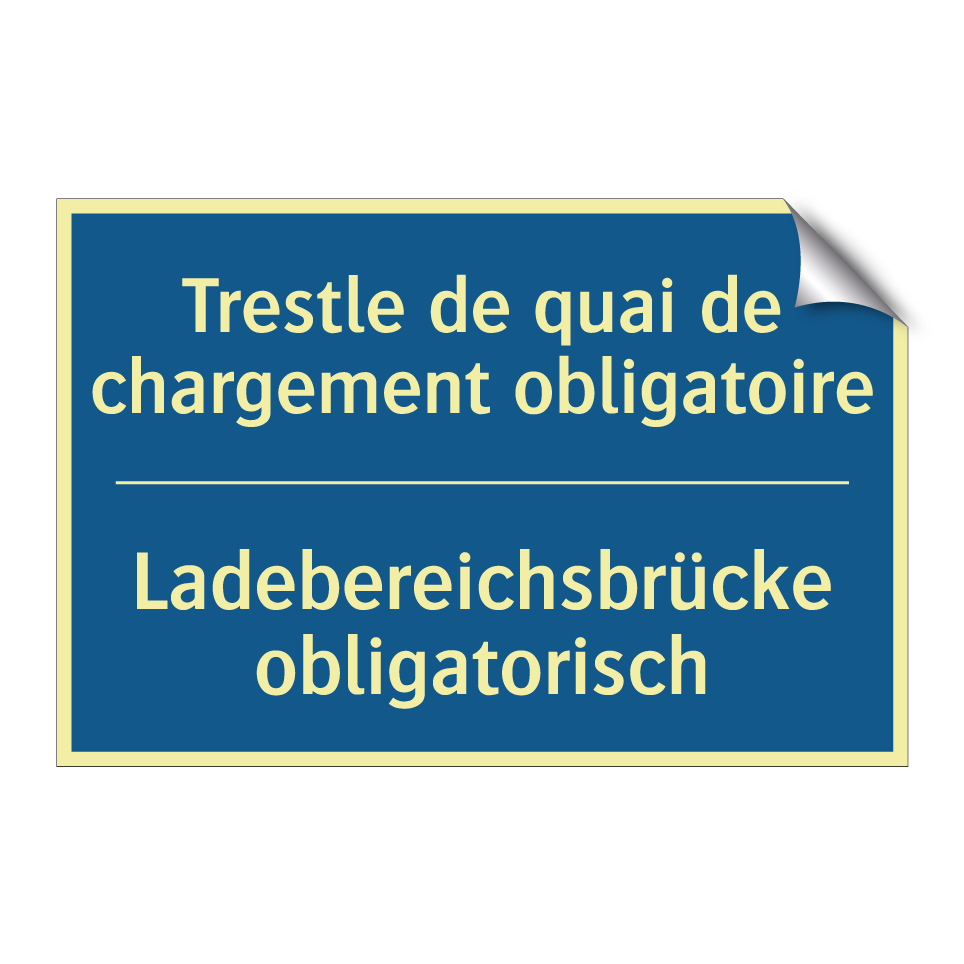 Ladebereichsbrücke obligatorisch /.../ - Trestle de quai de chargement  /.../