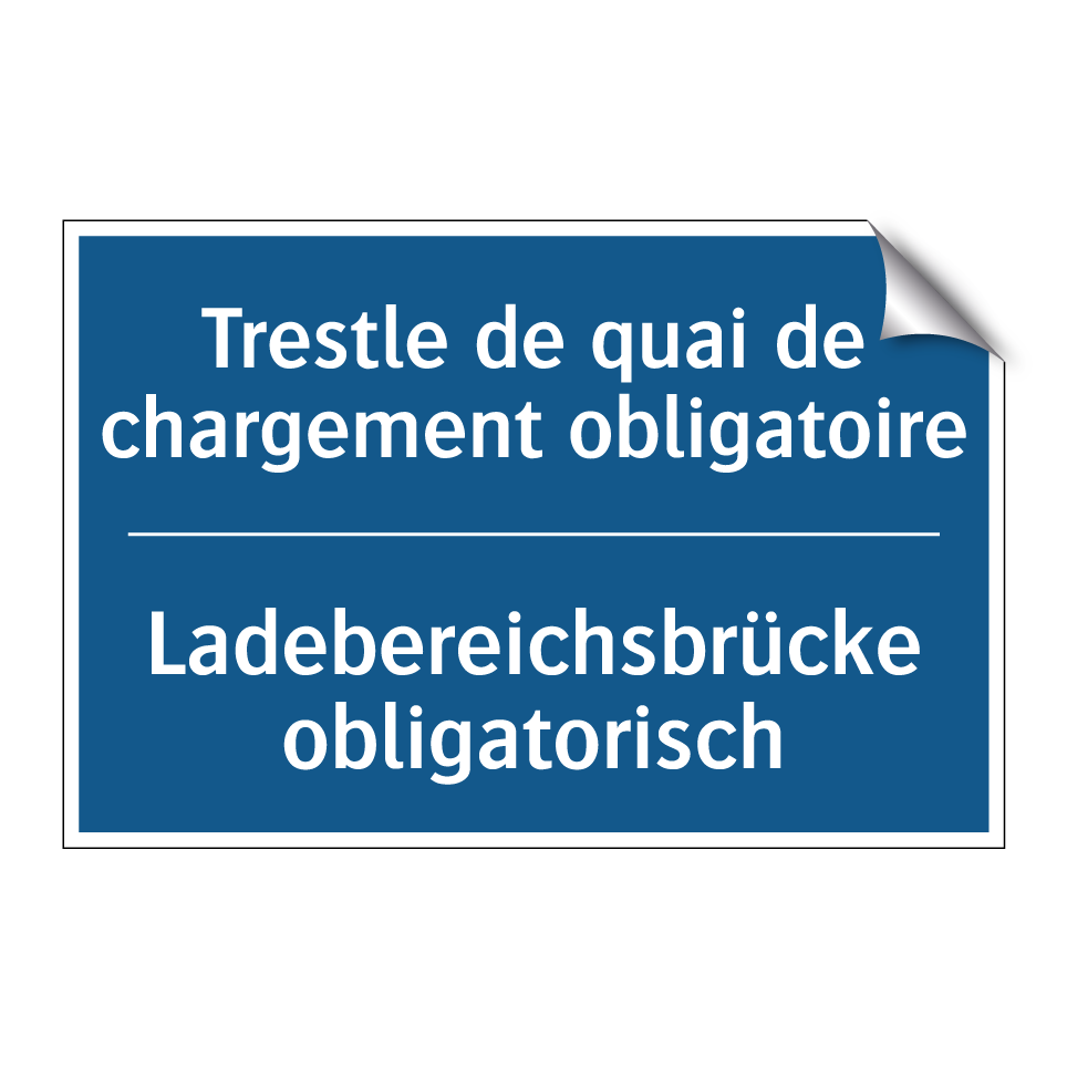 Ladebereichsbrücke obligatorisch /.../ - Trestle de quai de chargement  /.../