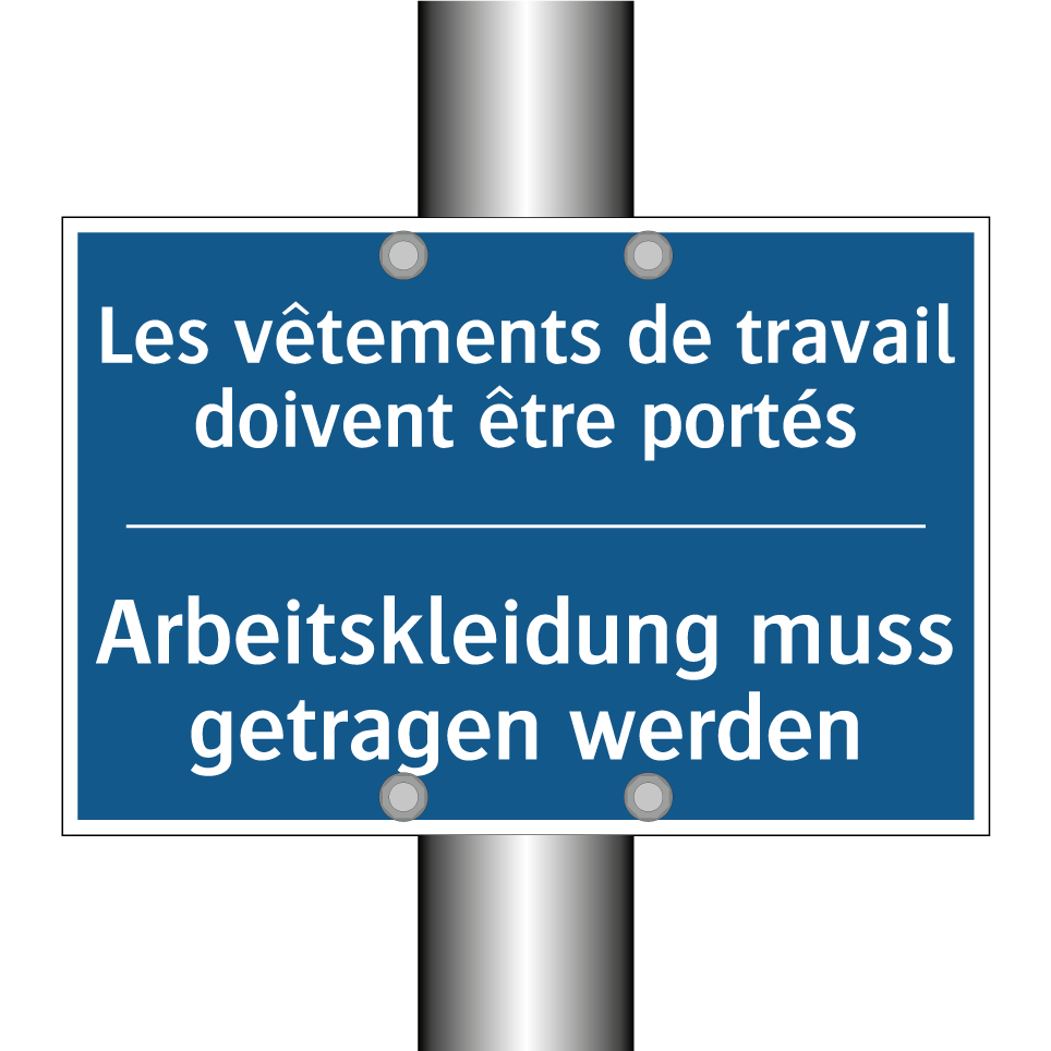 Arbeitskleidung muss getragen  /.../ - Les vêtements de travail doivent  /.../