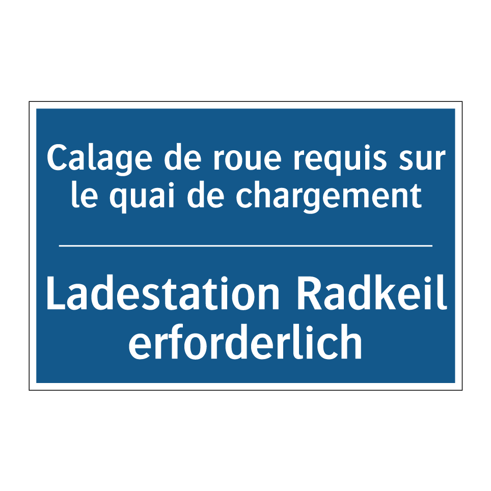 Ladestation Radkeil erforderlich /.../ - Calage de roue requis sur le quai  /.../