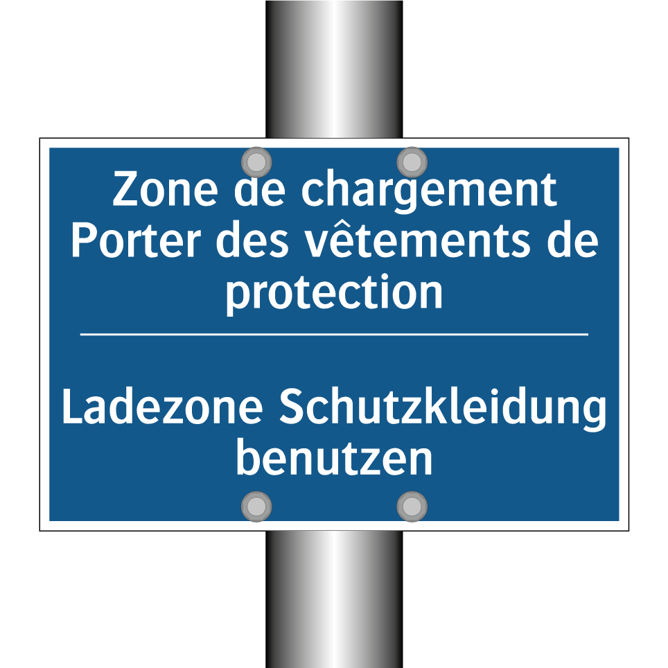 Ladezone Schutzkleidung benutzen /.../ - Zone de chargement Porter des  /.../