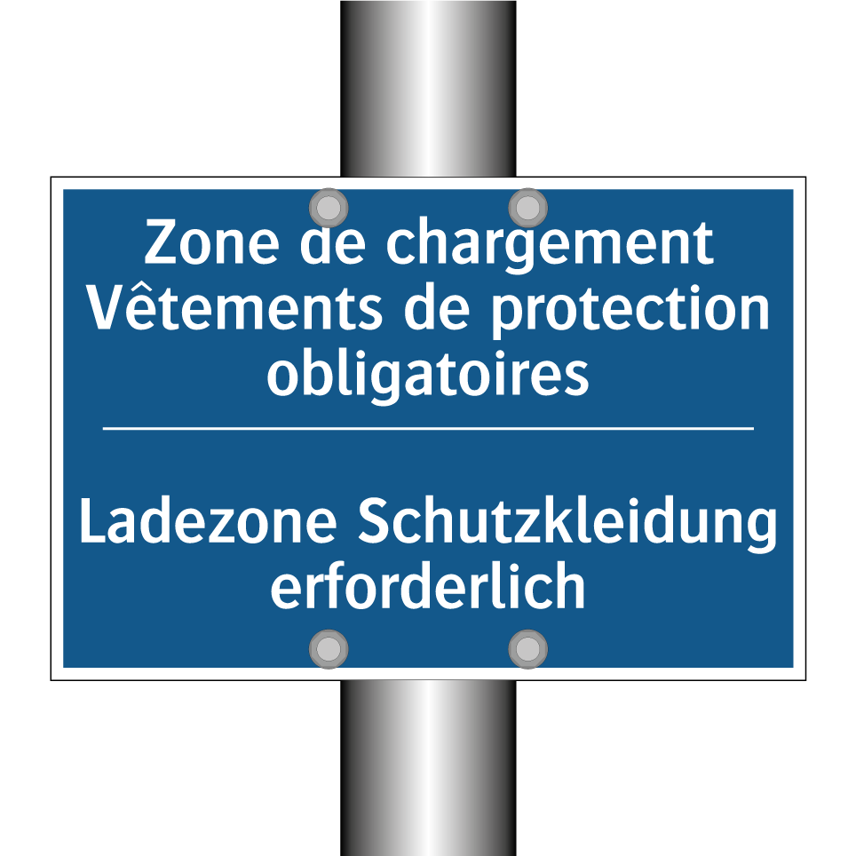 Ladezone Schutzkleidung erforderlich /.../ - Zone de chargement Vêtements de  /.../