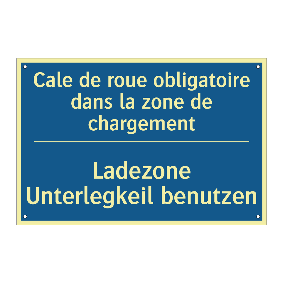 Ladezone Unterlegkeil benutzen - Cale de roue obligatoire dans  /.../