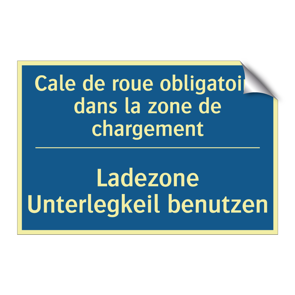 Ladezone Unterlegkeil benutzen - Cale de roue obligatoire dans  /.../