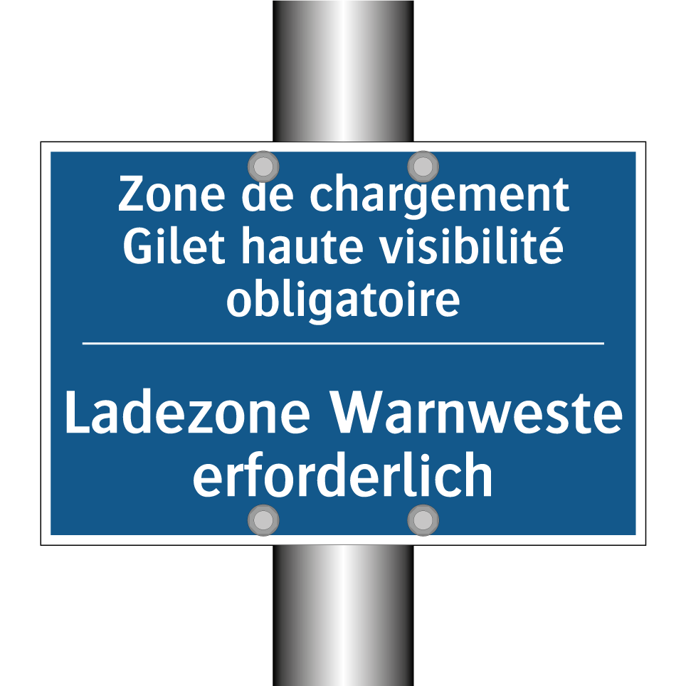 Ladezone Warnweste erforderlich /.../ - Zone de chargement Gilet haute  /.../