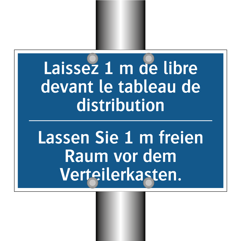 Lassen Sie 1 m freien Raum vor  /.../ - Laissez 1 m de libre devant le  /.../
