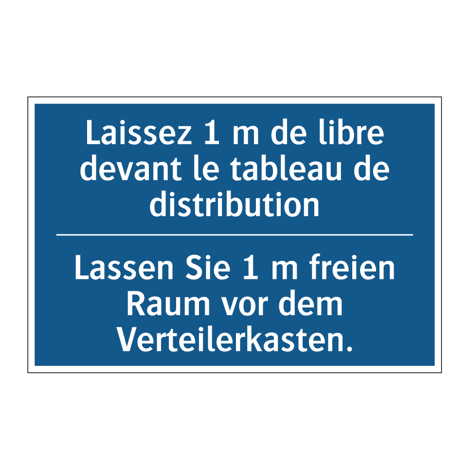 Lassen Sie 1 m freien Raum vor  /.../ - Laissez 1 m de libre devant le  /.../